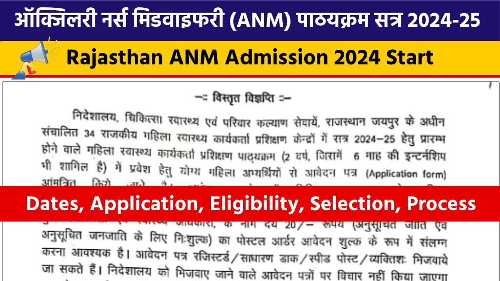 Rajasthan ANM Form